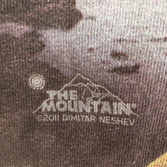 The Mountain Men’s Tee 3D Eagle Graphic Purple Tie Dye Acid Wash T-Shirt Size L - Picture 6 of 10
